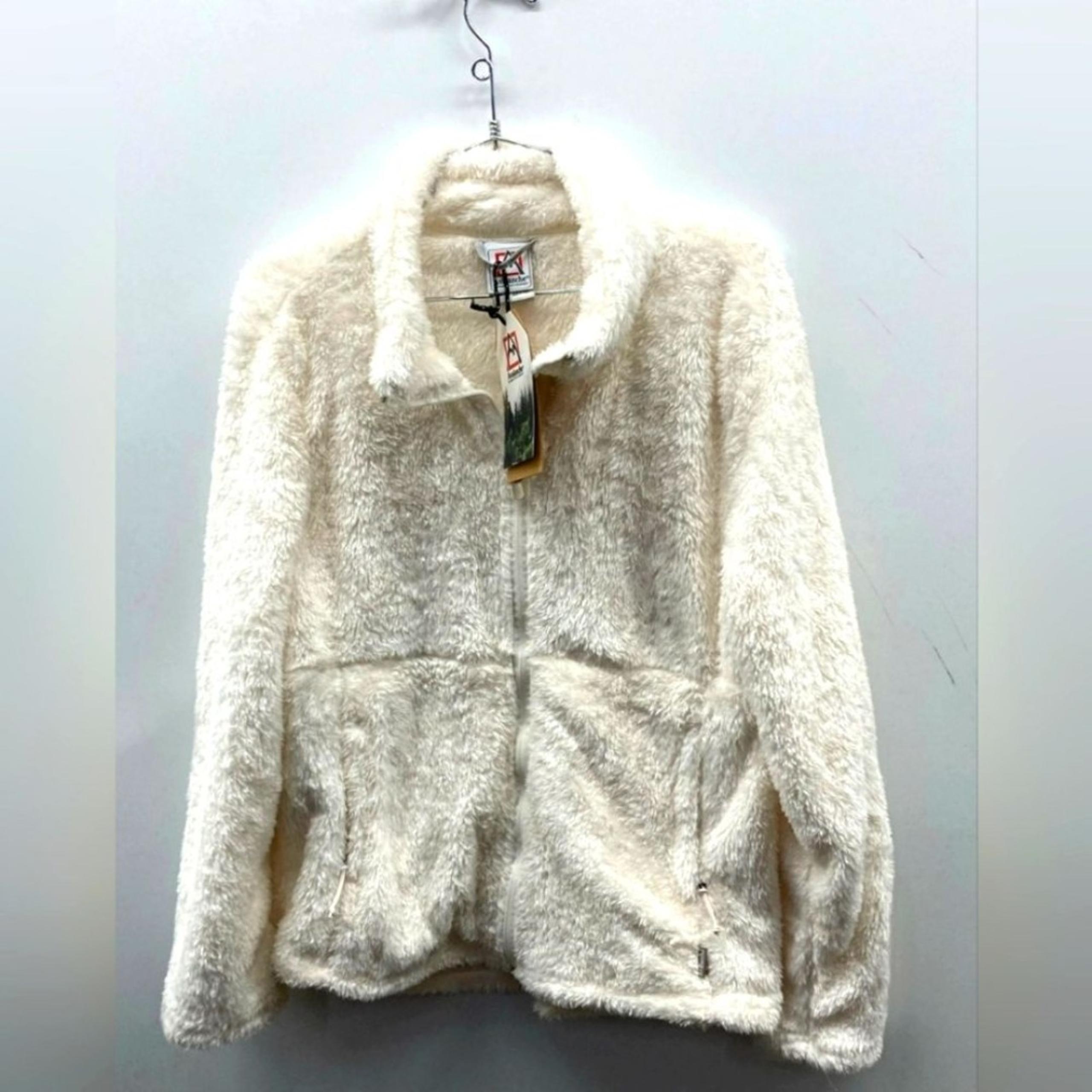 NEW Avalanche Women's White Zip Up Fleece Jacket Coat Sz M NWT