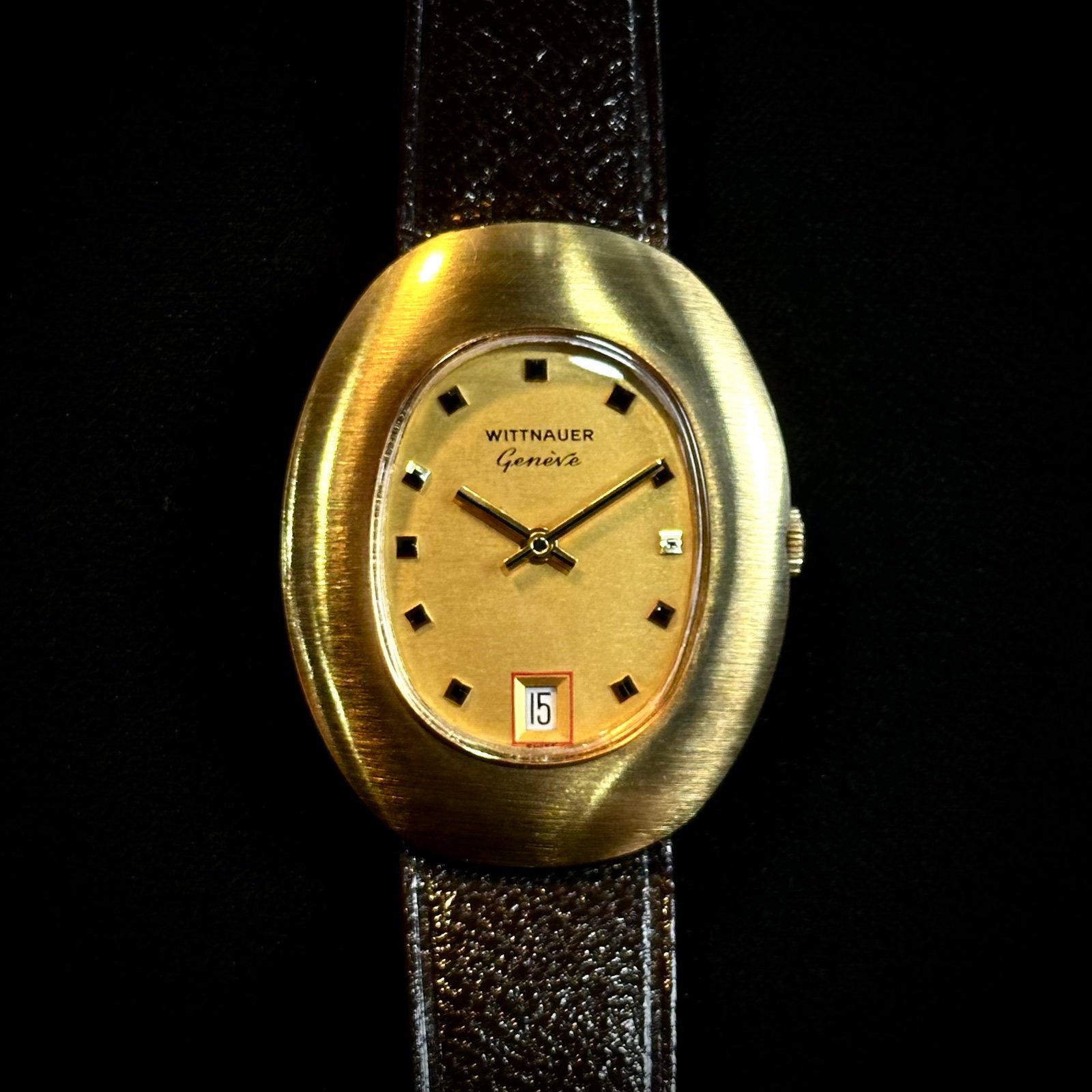 c.1960s Wittnauer Longines Disco Volante Swiss Made Hand Wound Mechanical Watch