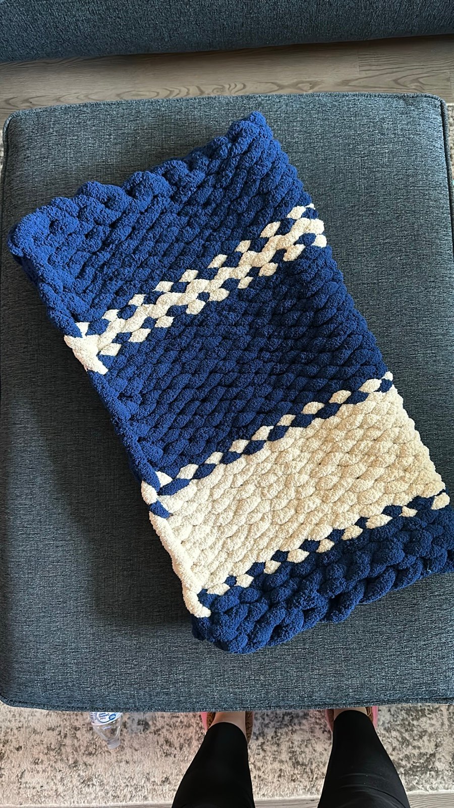 Handmade Chunky Chenille Yarn Baby Blanket
