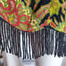 Vintage 90's Clio II Plus Size Green Paisley Beaded Midi Skirt