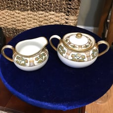 Antique cream and sugar set