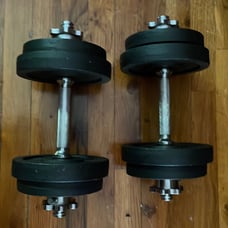 Cast iron adjustable dumbbells (60lbs)
