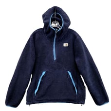 North Face Mens Medium 1/4 Zip Pullover Sherpa Deep Pile Sweater Hiking Gorpcore