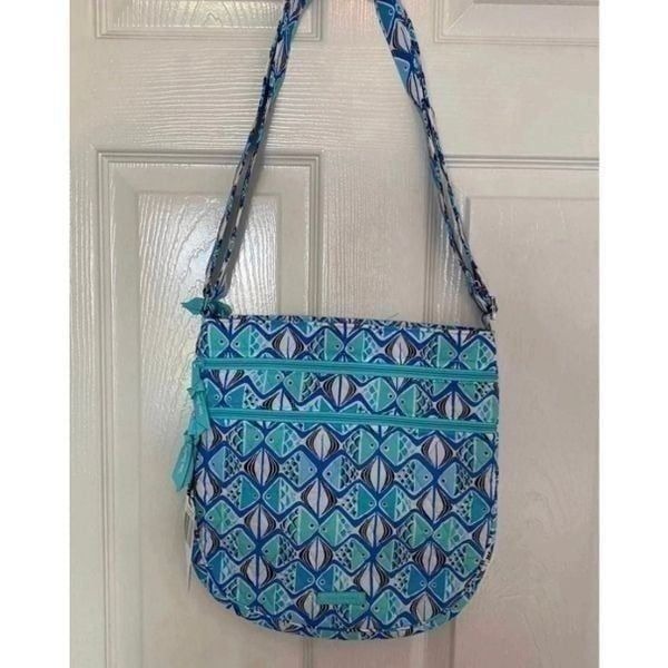 Vera Bradley Trio Zip Hipster Go Fish Blue