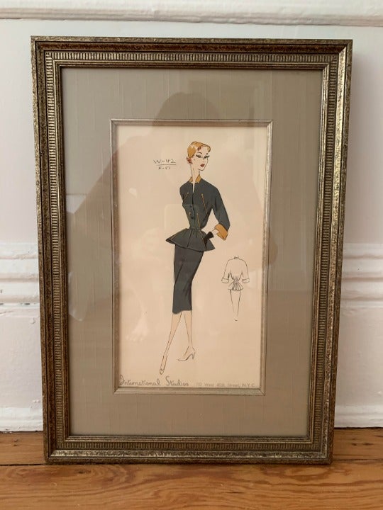 1940s Fashion Illustration - vintage