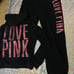 VS PINK rare holographic sequin bling jogger pants zip hoodie jacket rose love