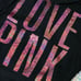 VS PINK rare holographic sequin bling jogger pants zip hoodie jacket rose love