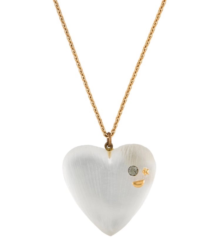 Alexis Bittar Lucite & Crystal Heart Pendant Necklace•NWOT 175