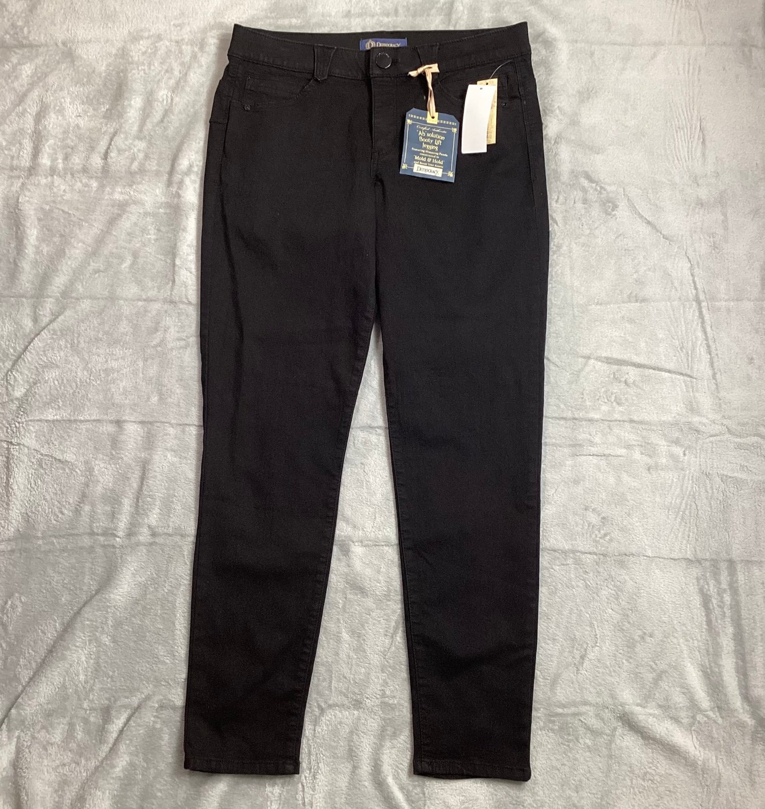 Democracy Jeans 12 NWT Ab Solution Booty Lift Jegging Black Slimming
