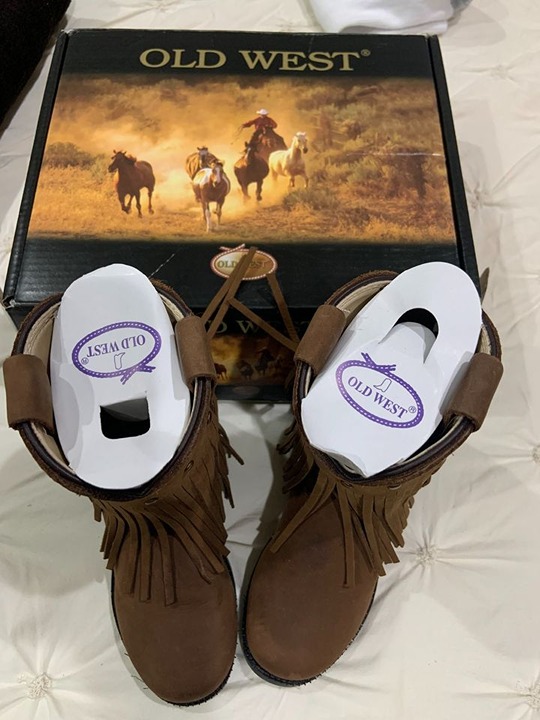Toddler Girl Fringe Cowboy Boots - Size 6
