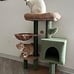 34 Inches Cute Cat Tower with Padded Top Perch