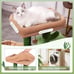 34 Inches Cute Cat Tower with Padded Top Perch