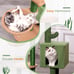 34 Inches Cute Cat Tower with Padded Top Perch