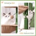 34 Inches Cute Cat Tower with Padded Top Perch