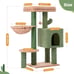 34 Inches Cute Cat Tower with Padded Top Perch