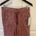 Athleta Cabo Linen Wide Leg Pant NEW Size 7 Tawny Rose