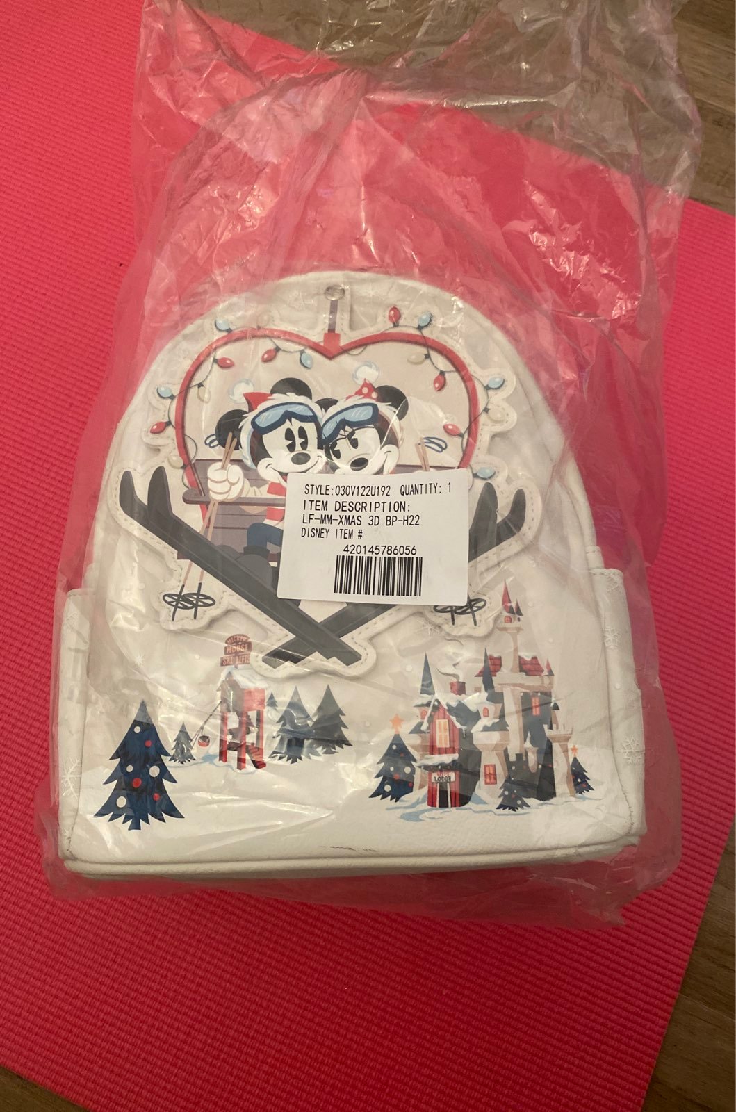 Walt Disney World Mickey and Minnie Mouse Holiday Loungefly Backpack