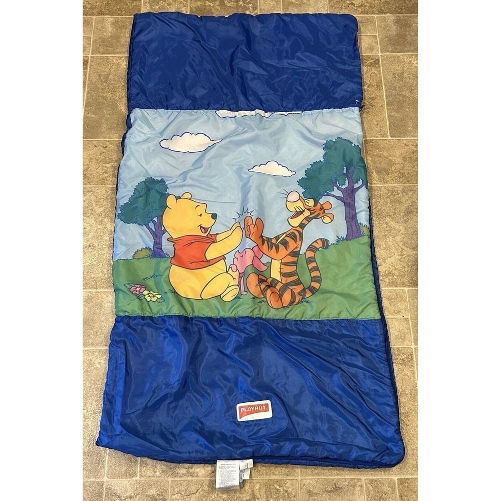 Vintage Winnie the Pooh Tigger Kids Sleeping Bag Camping Playhut 27 x52