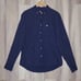 Lacoste Mens 42 Chambray White Button Down Cotton Dress Shirt Dots Preppy
