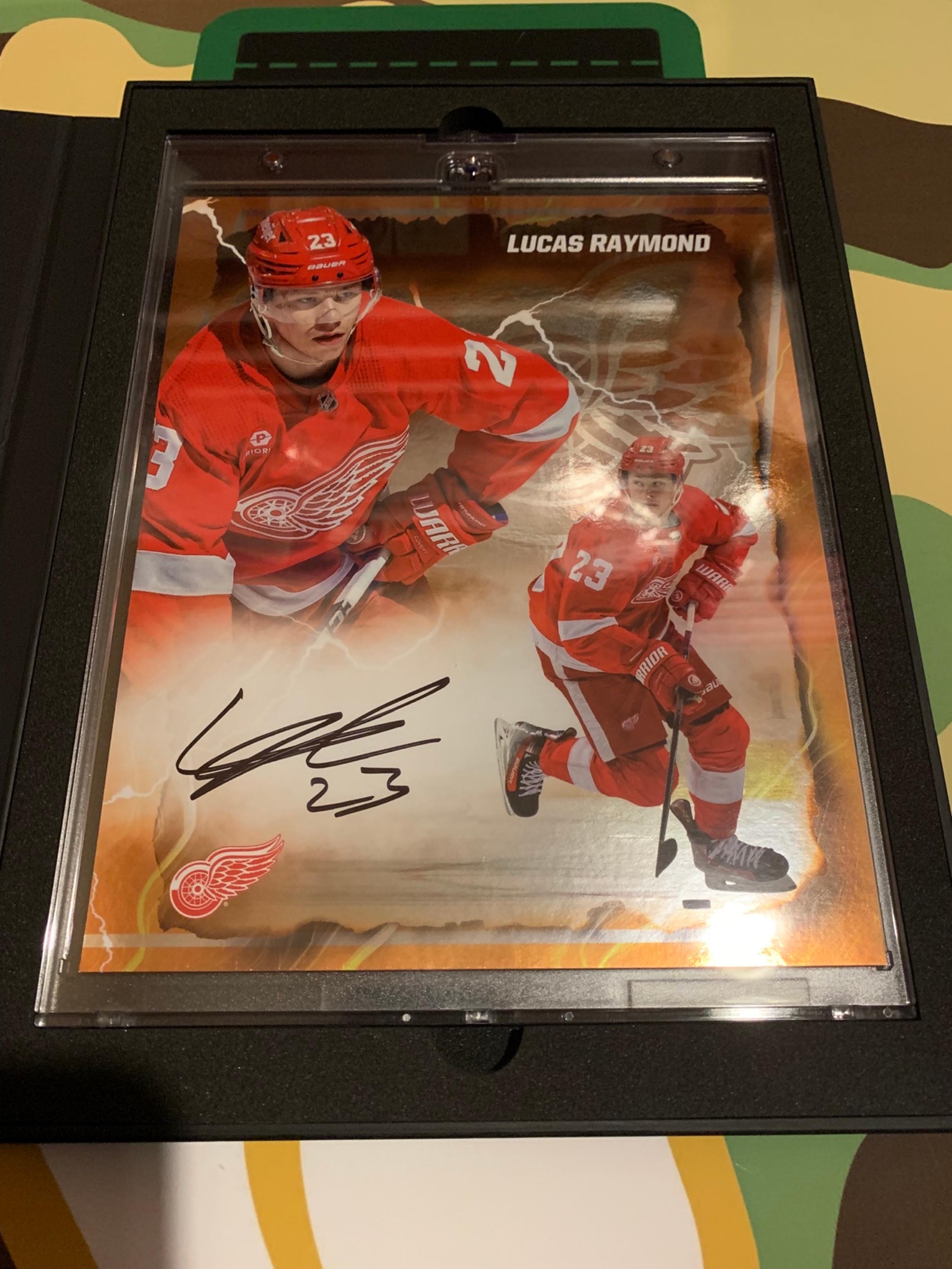 2024-25 Fanatics NHL Emanate 1st Edition Lucas Raymond Orange Auto /25