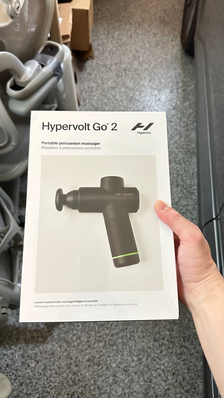 NEW Hyperice Hypervolt Go 2 Portable Percussion Massager TSA✓ Black SEALED