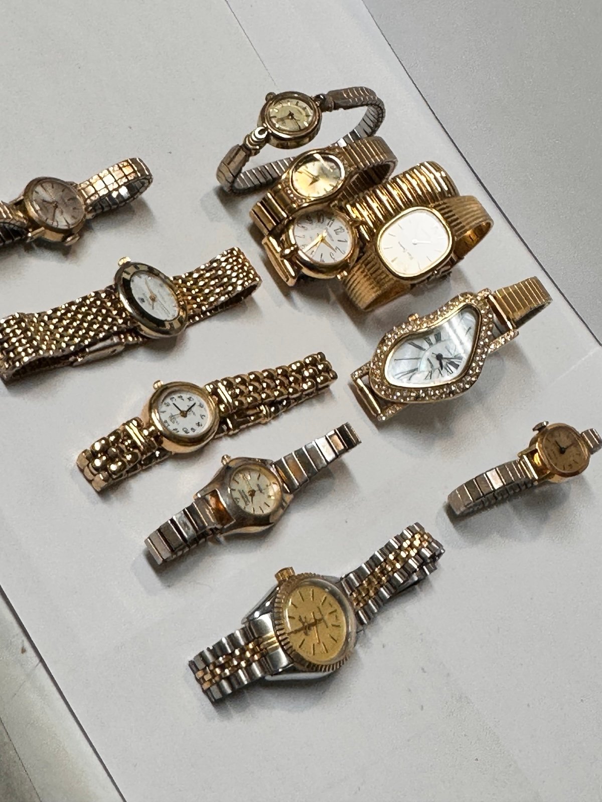 Lot 11 gold town watches vintage
