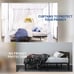 King Size Bed Frame Metal Canopy w/Built-in Headboard Strong Slat Support