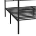 King Size Bed Frame Metal Canopy w/Built-in Headboard Strong Slat Support