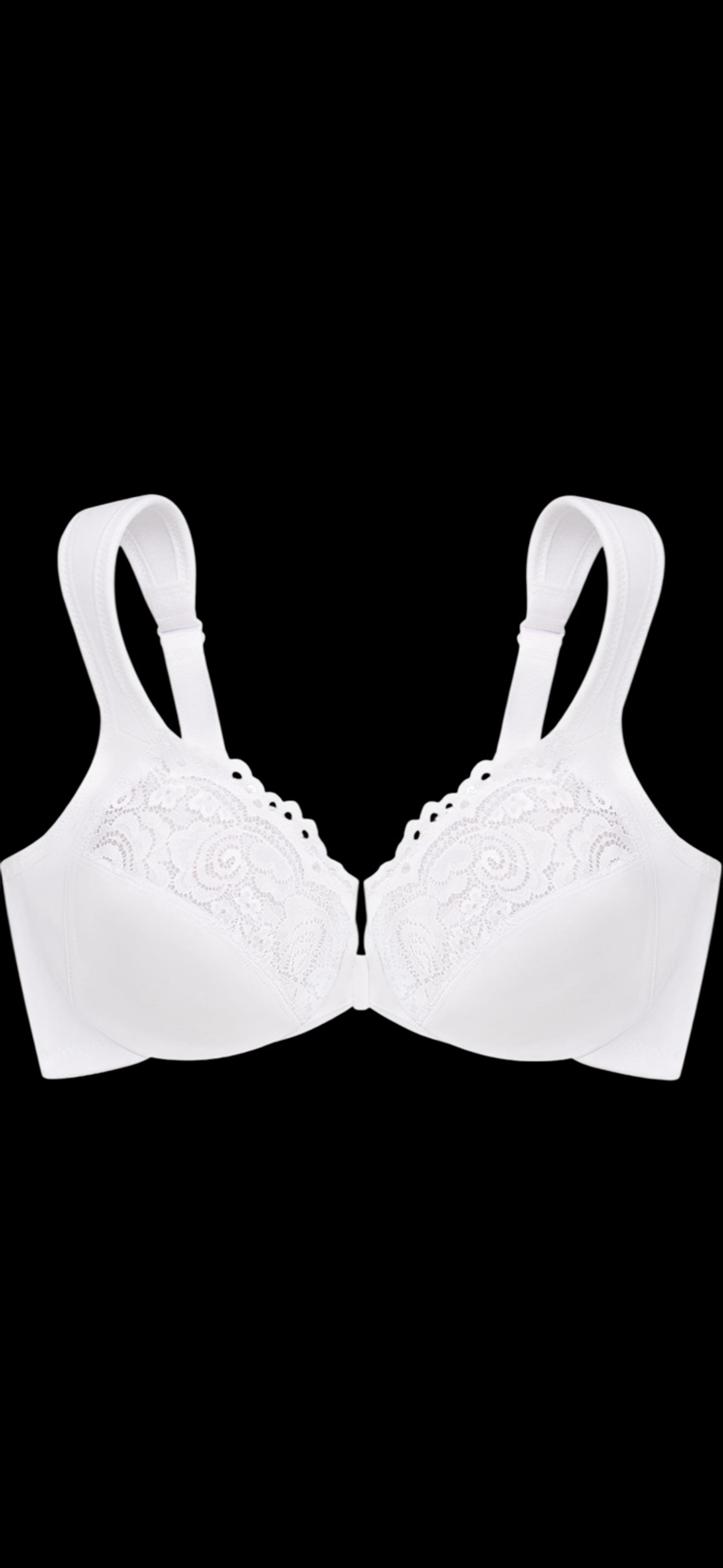 Glamorise Women's White Wonderwire Front Close Bra #1245 Size 36C