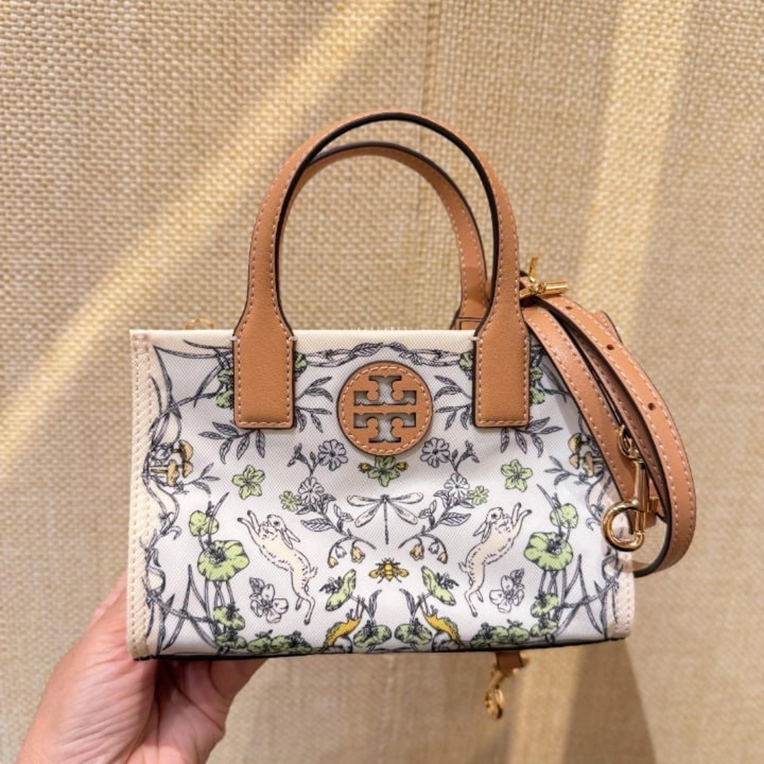 NWT Tory Burch Nylon Printed Mini Tote 163022