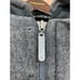 Vintage Element Skateboarding Wool Bomber Jacket Gray Hooded Mens M Y2K Full Zip