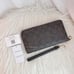NWT Coach Long Zip Around Wallet Wristlet In Signature Canvas Brown Black C4452