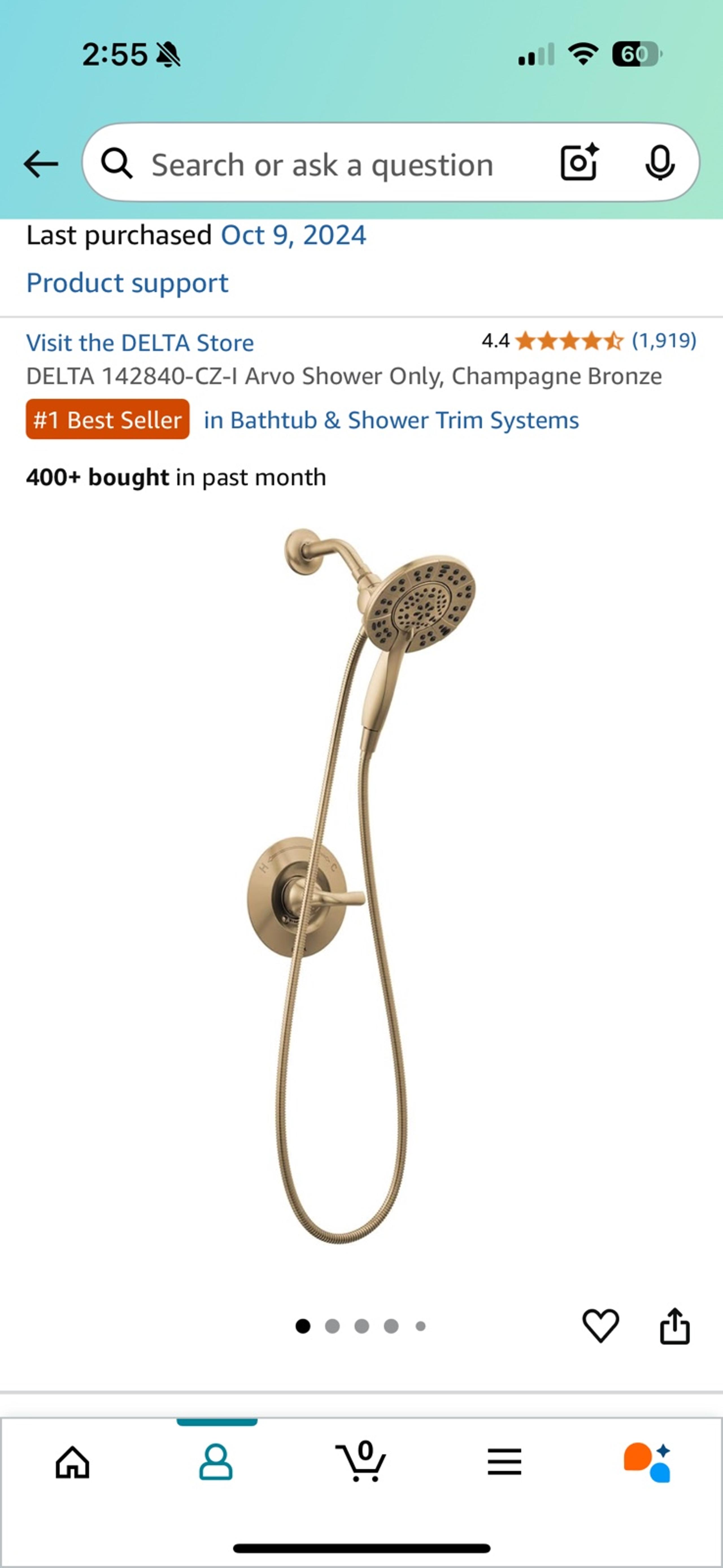 DELTA 142840-CZ-I Arvo Shower Head Kit