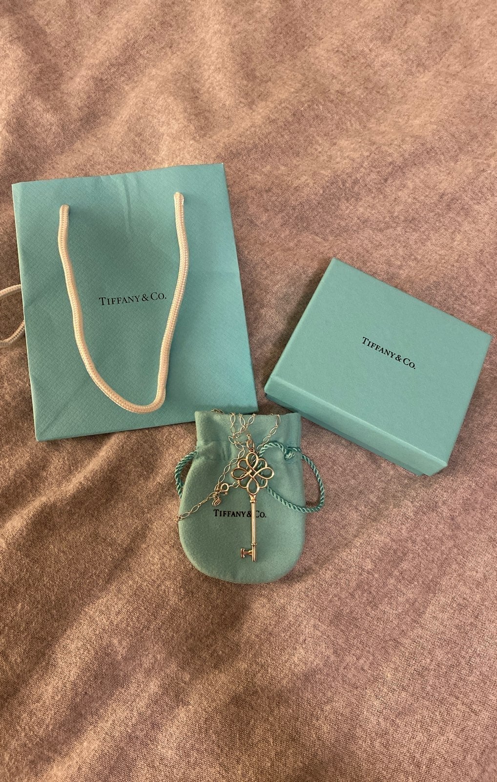 Tiffany Co Necklace Silver Key Pendant