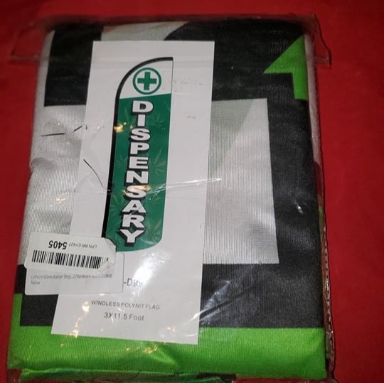 NEW DISPENSARY SF-D99 WINDLESS POLYNIT FLAG ONLY 3 X 11.5 FOOT SF D99 BANNER
