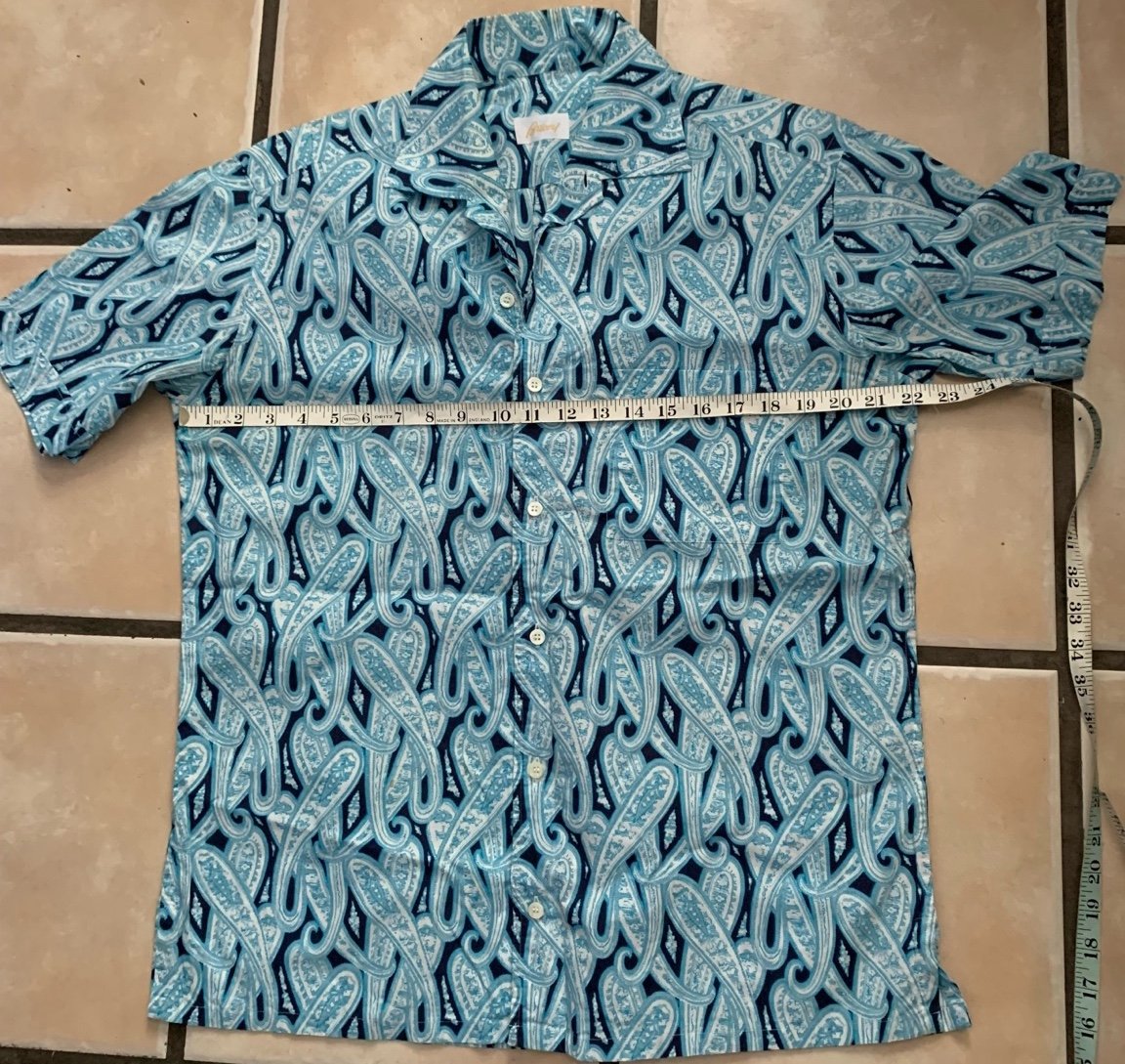 Mens Italian Brioni ss shirt M - READ