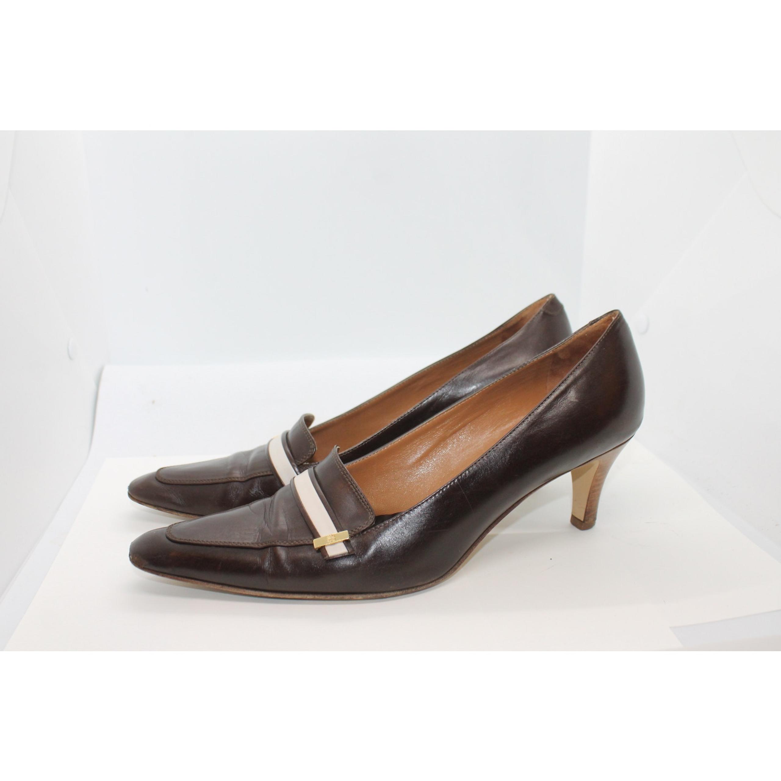 Brooks Brothers Women's Brown Kitten Heel Pumps sz 9