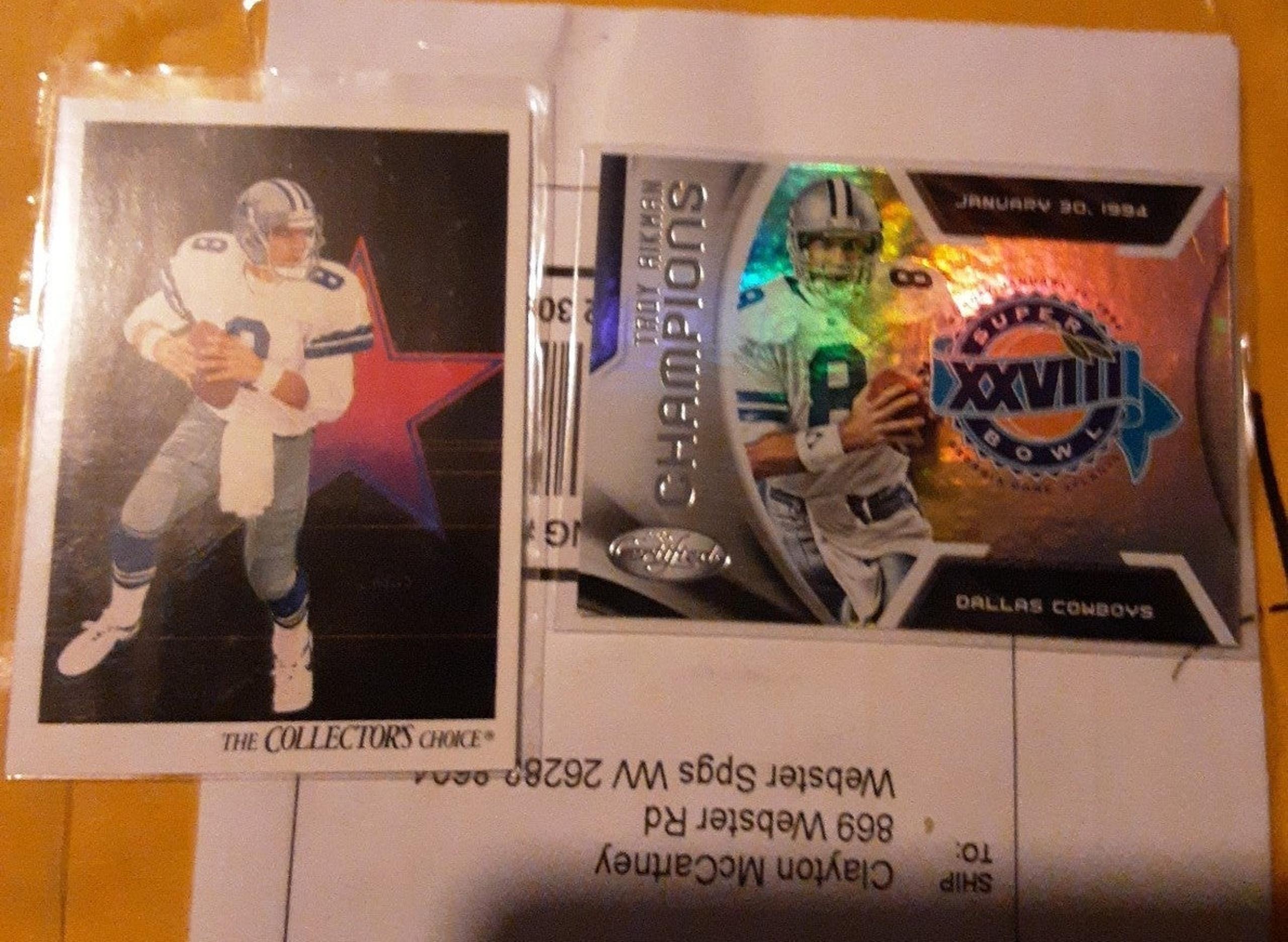 2 Troy Aikman cards