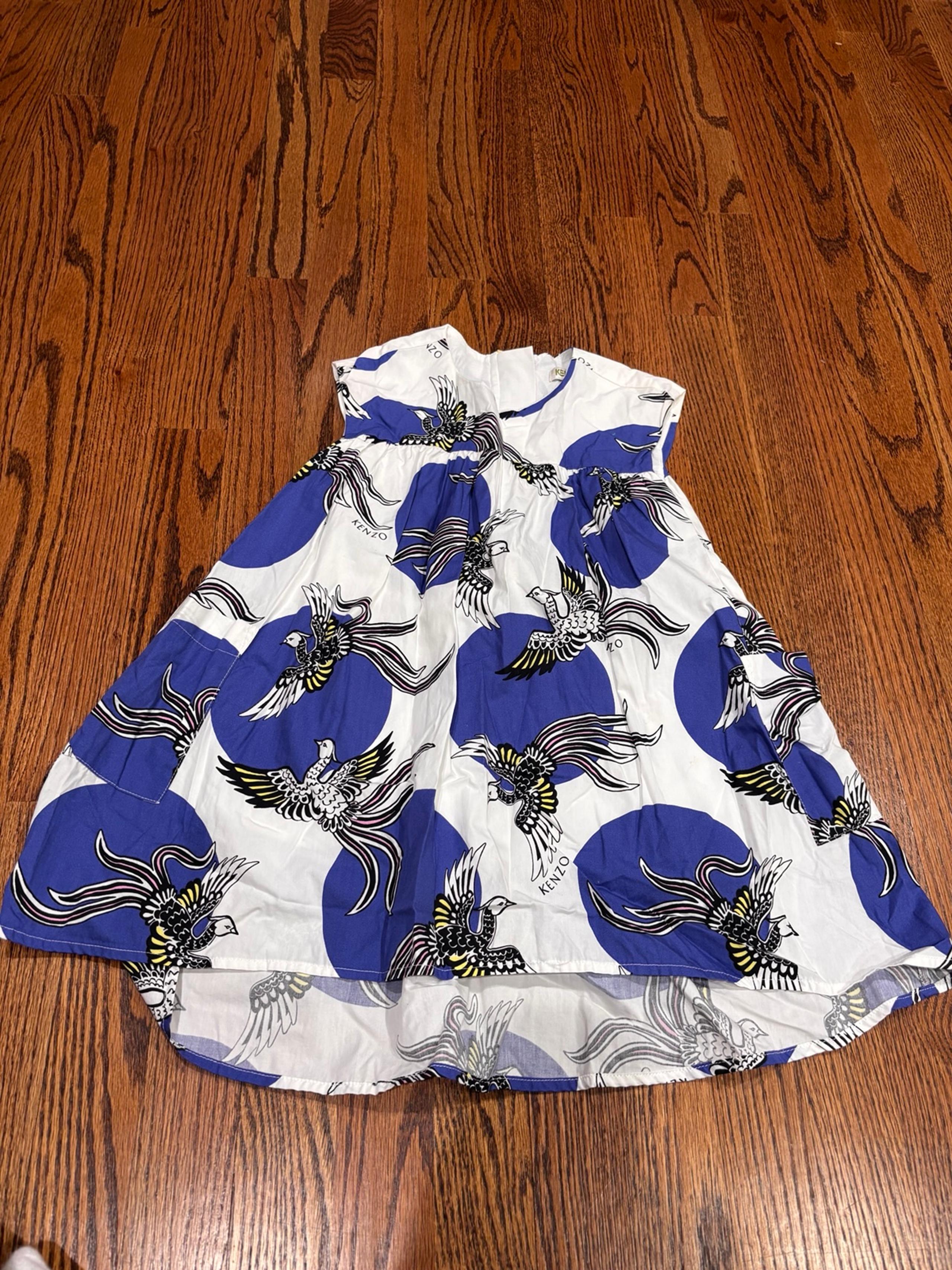 Girls new kenzo dress blue size 4