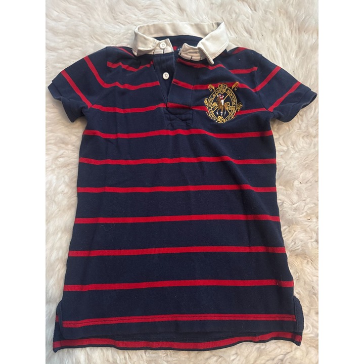 Vintage Ralph Lauren Womens Size S Striped Short Sleeve Polo