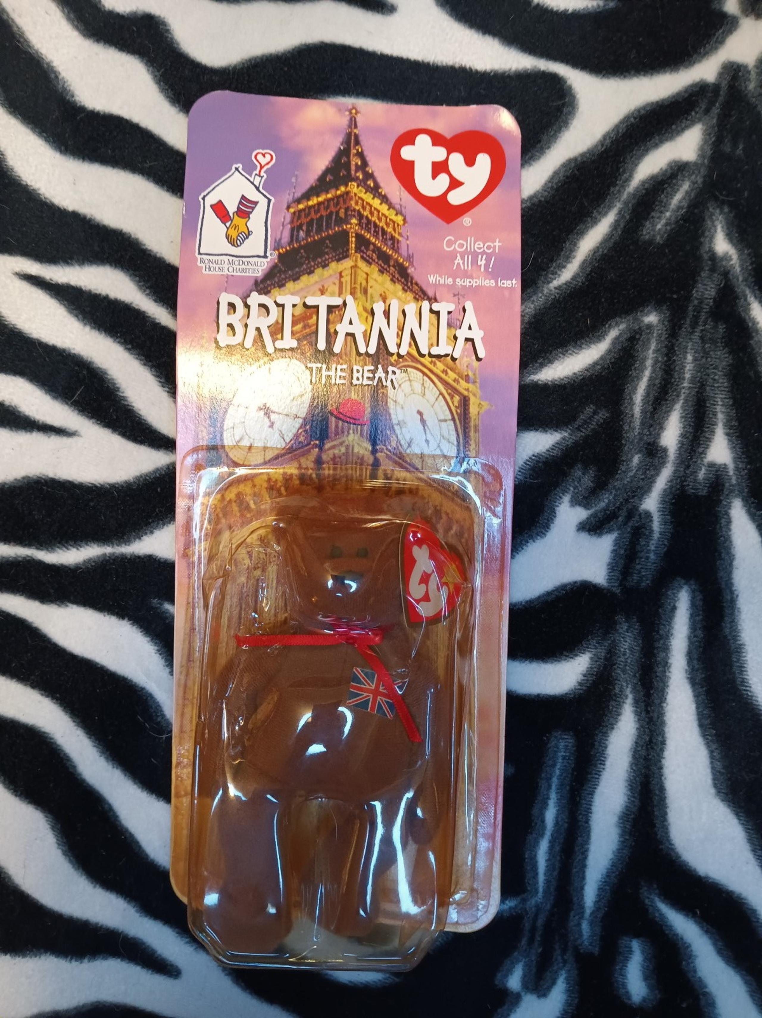 1999 McDonald's Ty Britain Britannia The Bear