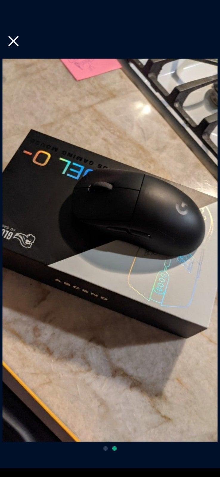 Logitech G PRO Wireless Optical Gaming Mouse with RGB Lighting in Black