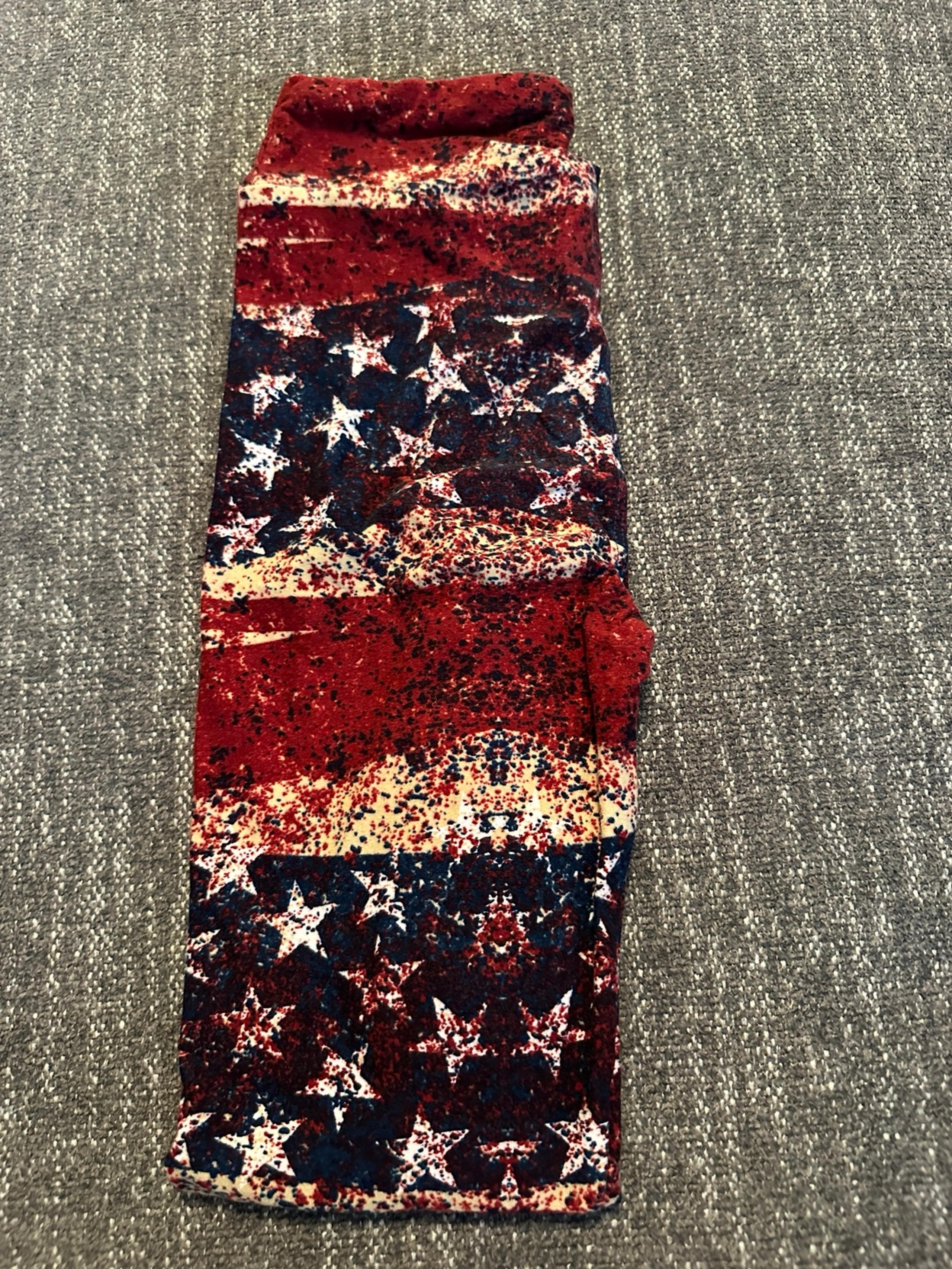 Lularoe Rustic flag leggings-l/xl