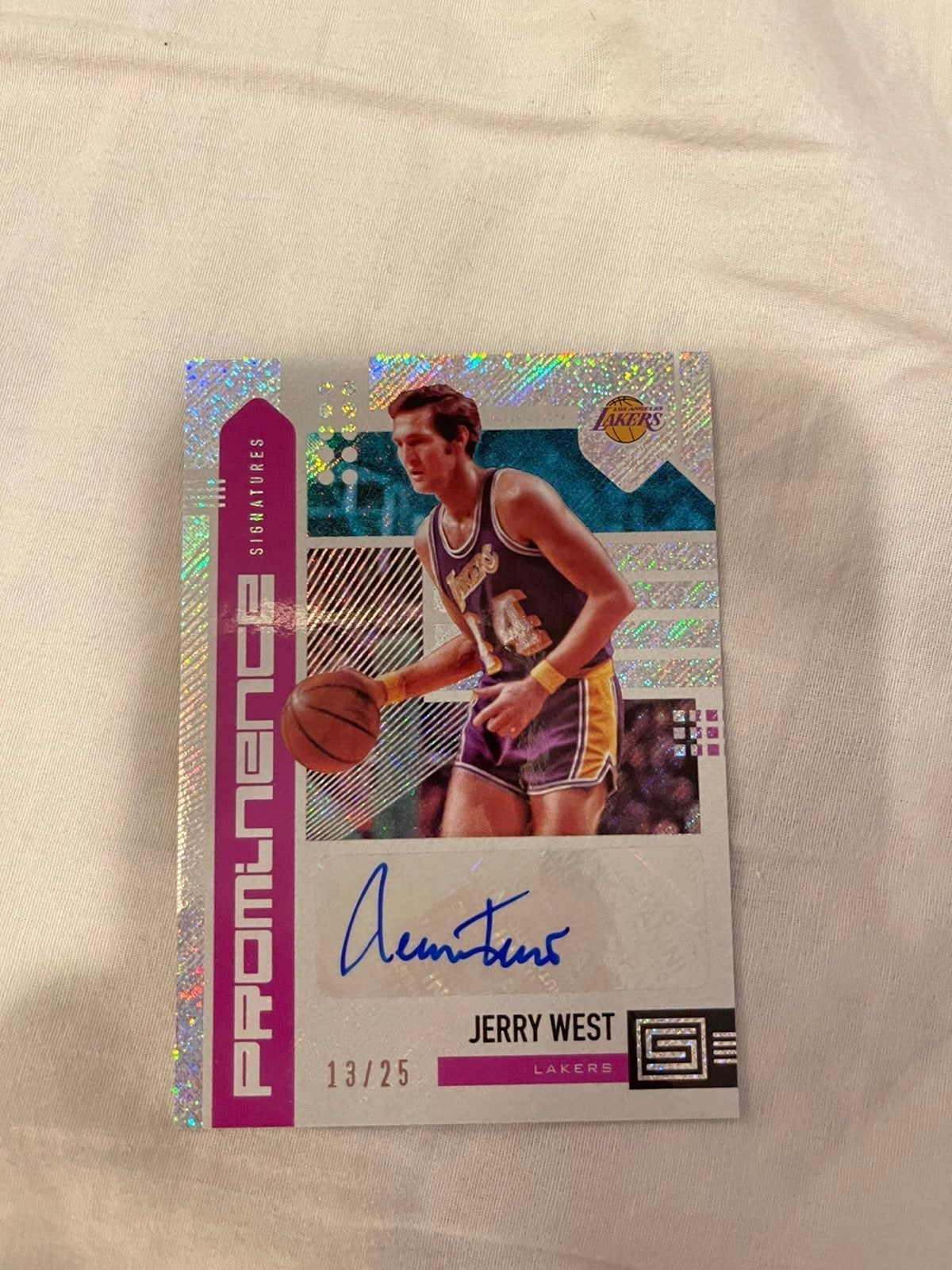 Jerry west signed basketball card 13/25