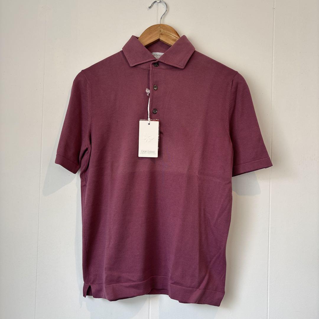 【Excellent Condition】Gran Sasso Purple Polo Shirt (Short Sleeve)