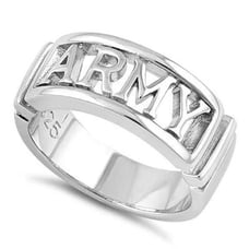 Sterling Silver Men's ARMY Ring Size 12 New