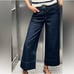 ZARA CROPPED HIGH WAIST WIDE LEG FRONT CENTRAL SEAM Z1975 JEANS