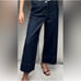 ZARA CROPPED HIGH WAIST WIDE LEG FRONT CENTRAL SEAM Z1975 JEANS