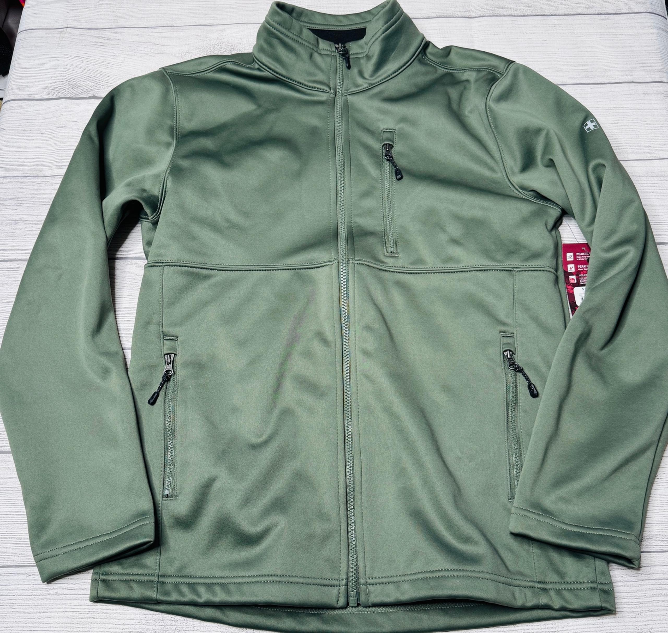 Swiss Tech Men’s Softshell Green Jacket Size Small NWT