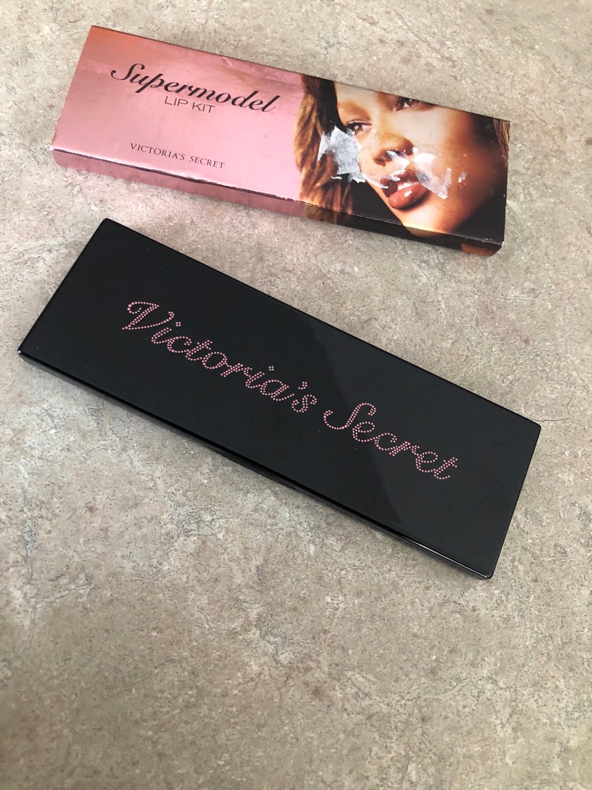 Victoria's Secret Supermodel Lip Kit NEW NIB .17 oz/5g box shows wear